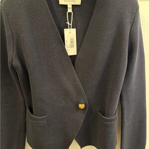 Derek Lam Navy Blue Knit Jacket